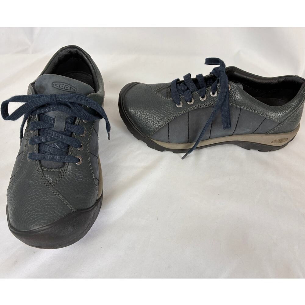 KEEN Leather Presidio Shoes Womens 7.5 Blue Sneakers Gorpcore Walking Hiking